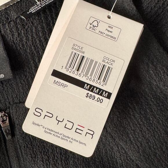 Spyder Medium 1/4 Zip Crepe Dress Lightweight Stretch Sleeveless Pockets Black - Picture 7 of 12